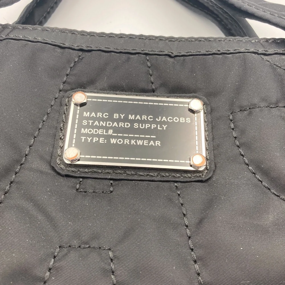 MARC BY MARC JACOBS WORKWEAR LAPTOP BAG, VINTAGE NO SHOULDER STRAP,BLACK QUILTED